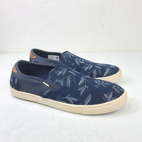 TOMS Mens Baja Leaf Print Slip On Shoes main image 9